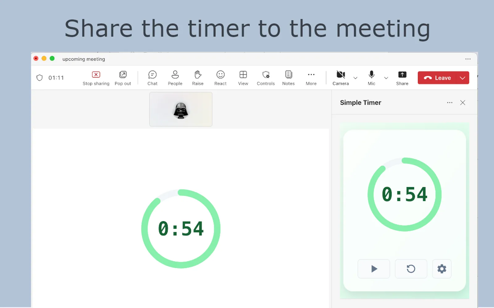 Simple Timer — screenshot from the Microsoft Marketplace listing