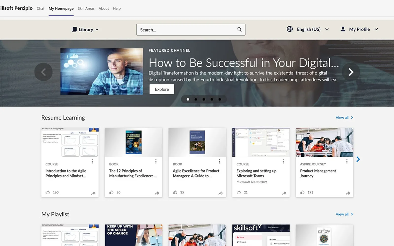 Skillsoft Percipio — screenshot from the Microsoft Marketplace listing