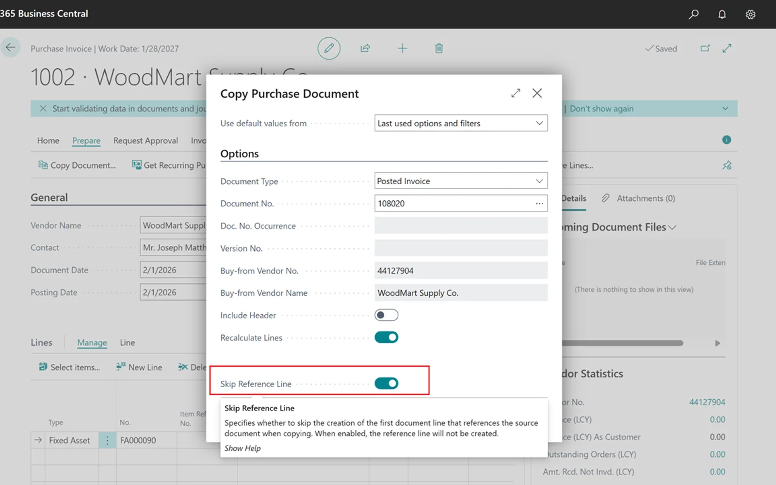 Skip Reference Line — screenshot from the Microsoft Marketplace listing