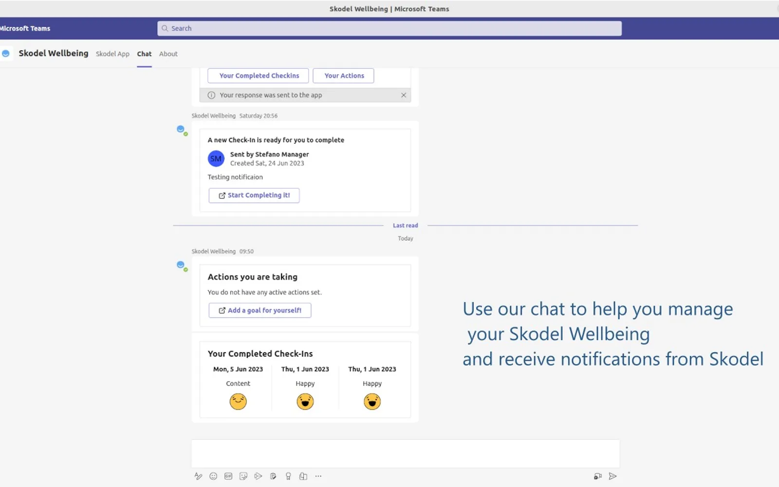 Skodel Wellbeing — screenshot from the Microsoft Marketplace listing
