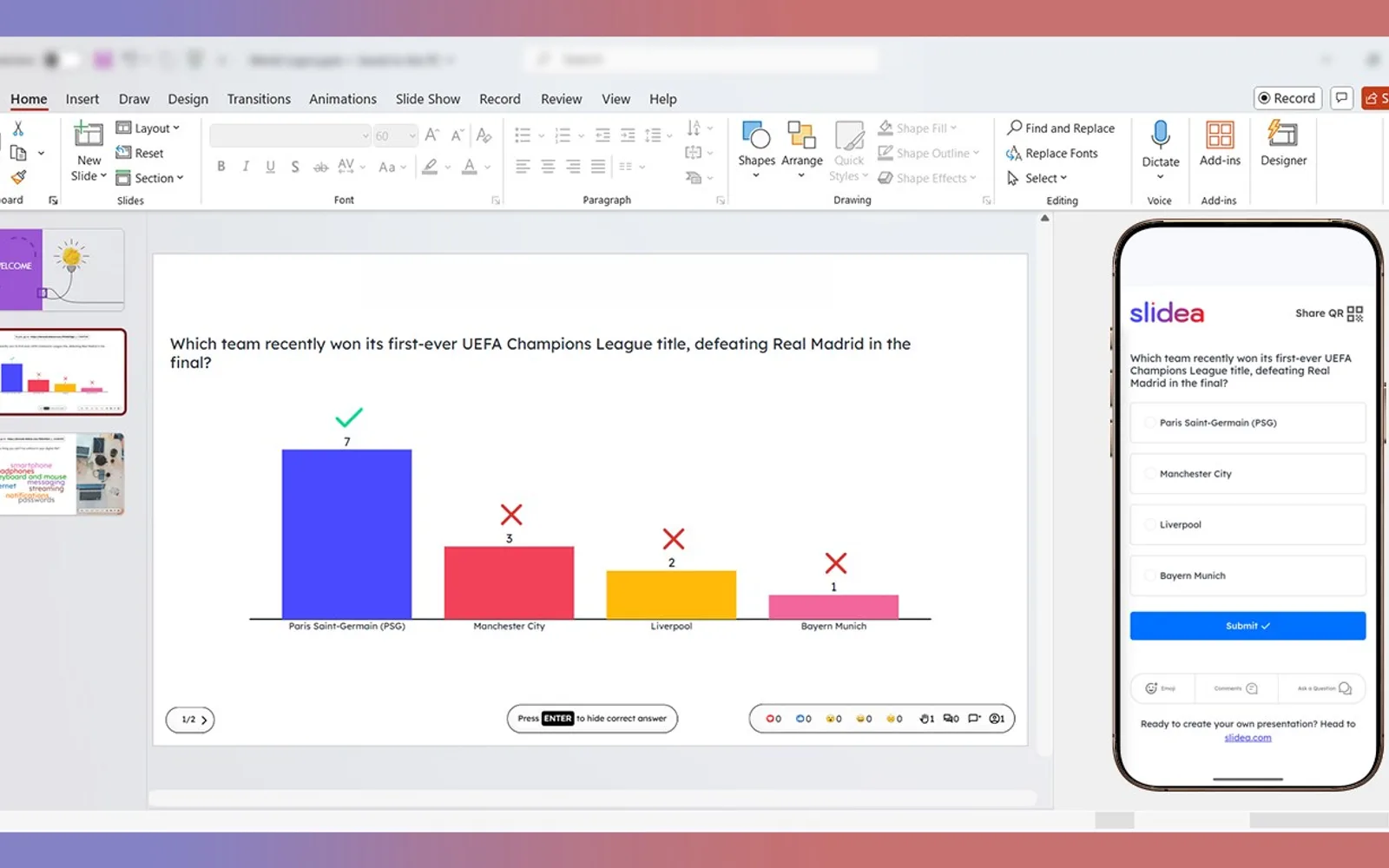 Slidea for PowerPoint — screenshot from the Microsoft Marketplace listing