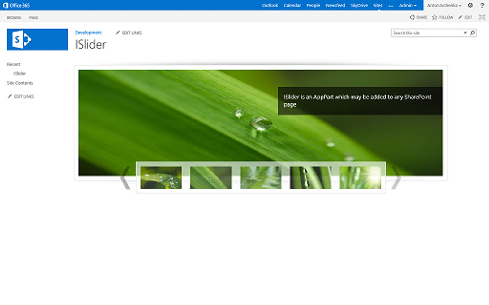 Slider — screenshot from the Microsoft Marketplace listing