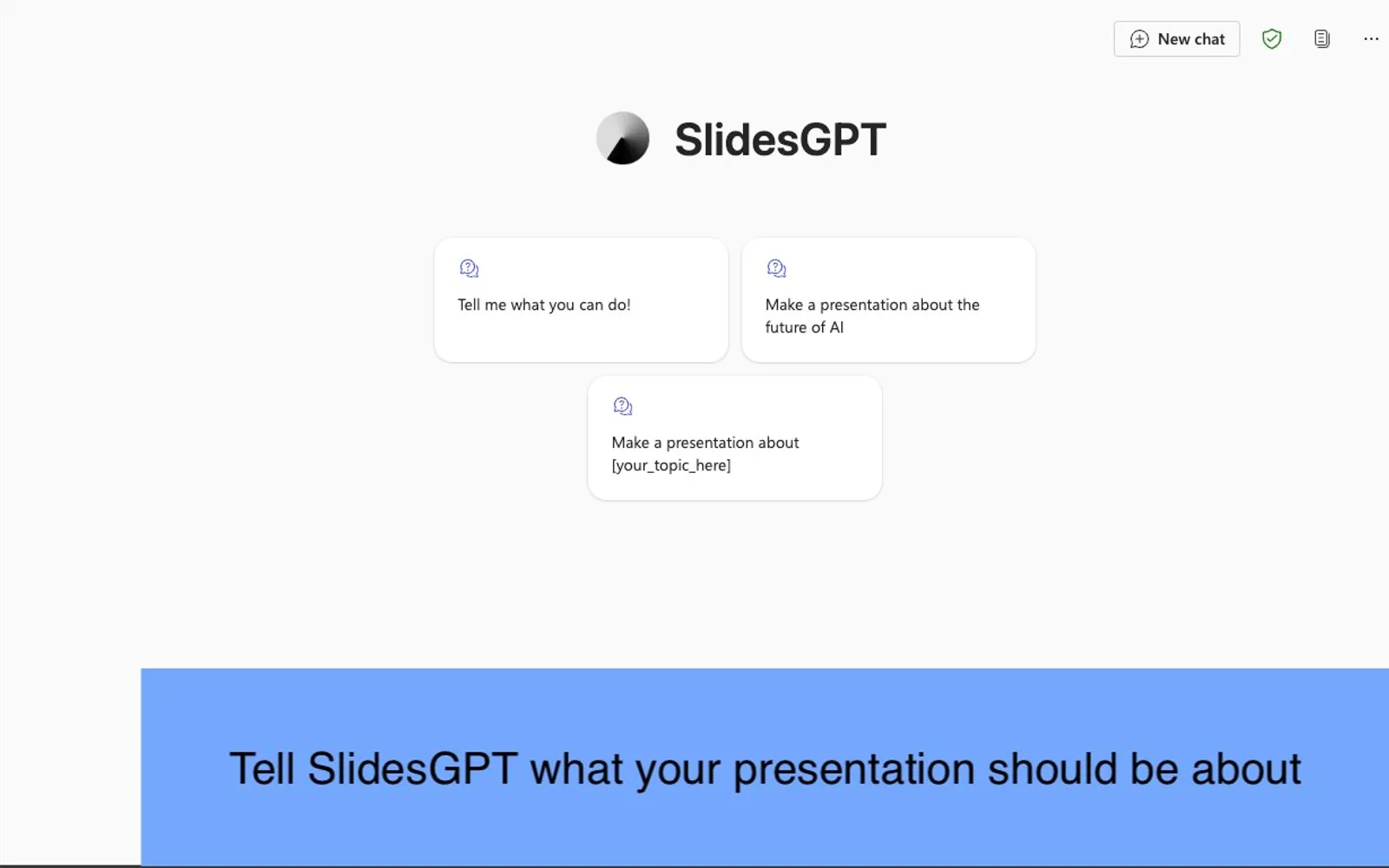 SlidesGPT — screenshot from the Microsoft Marketplace listing