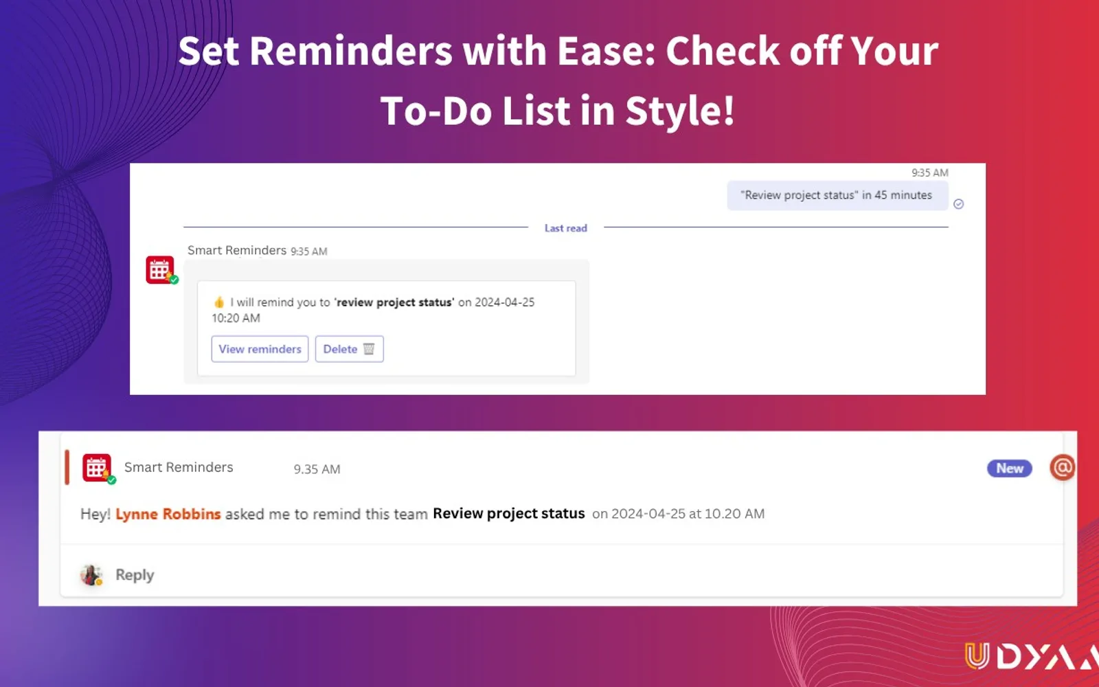 Smart Reminders — screenshot from the Microsoft Marketplace listing