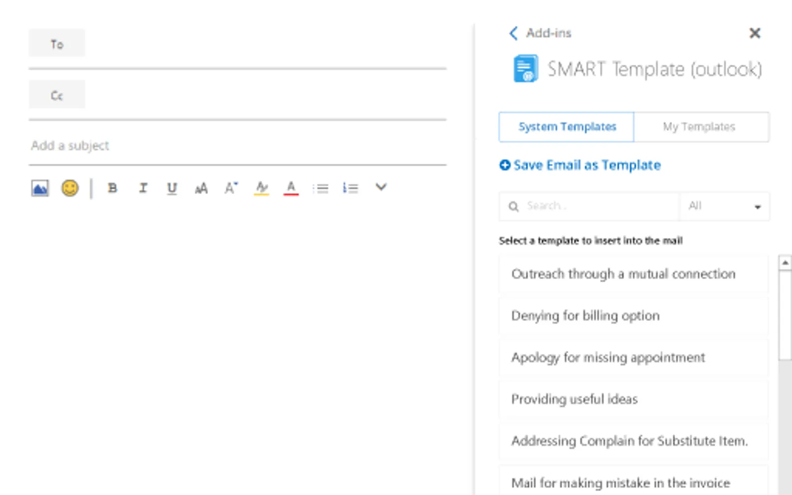 SMART Template — screenshot from the Microsoft Marketplace listing