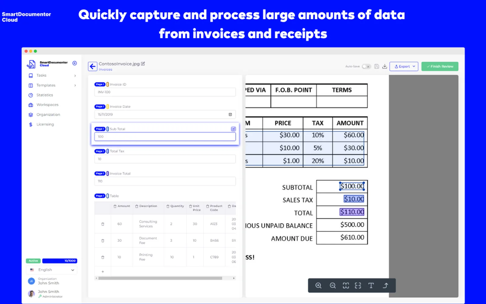 SmartDocumentor Cloud — screenshot from the Microsoft Marketplace listing