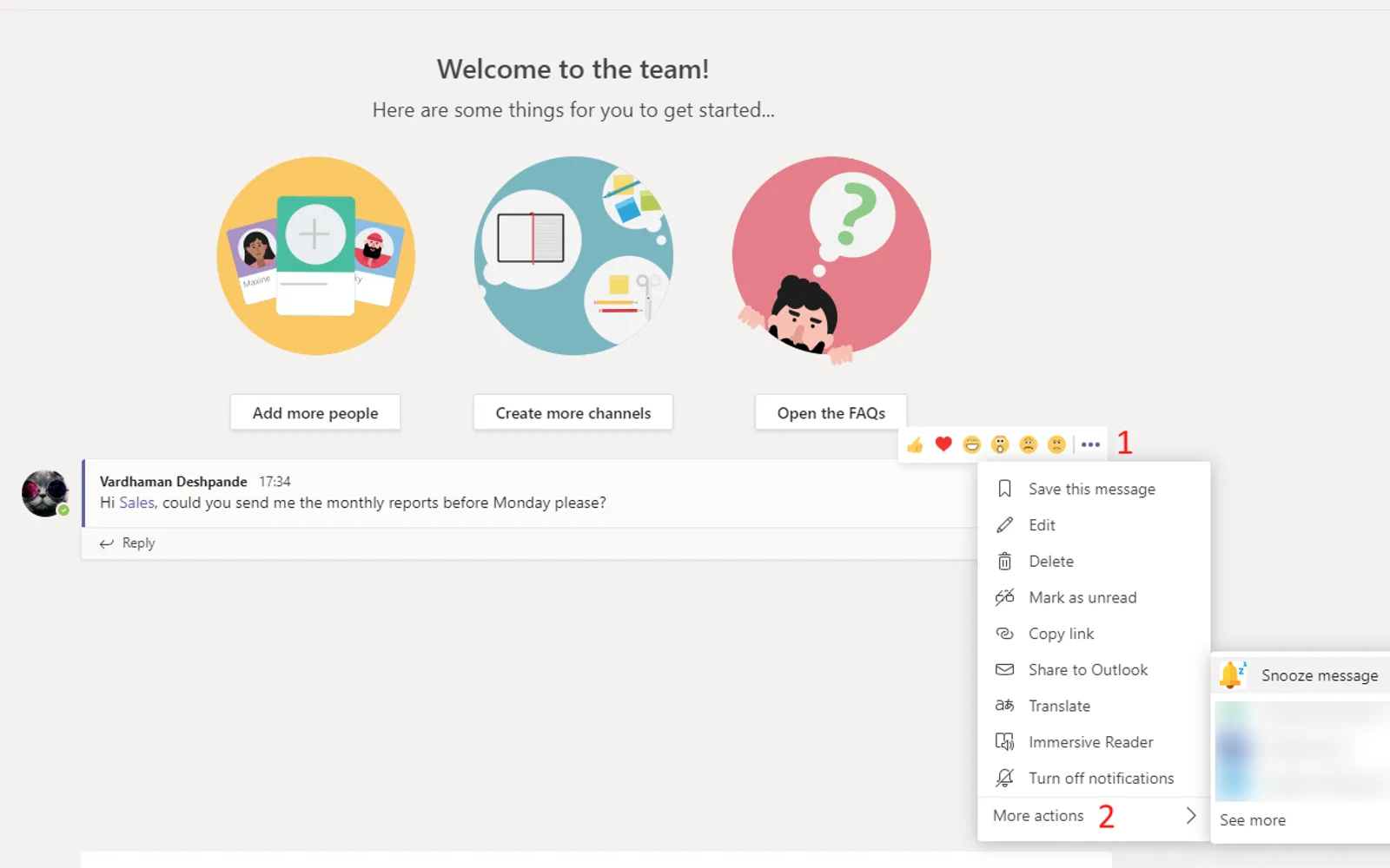 Snooze Bot — screenshot from the Microsoft Marketplace listing