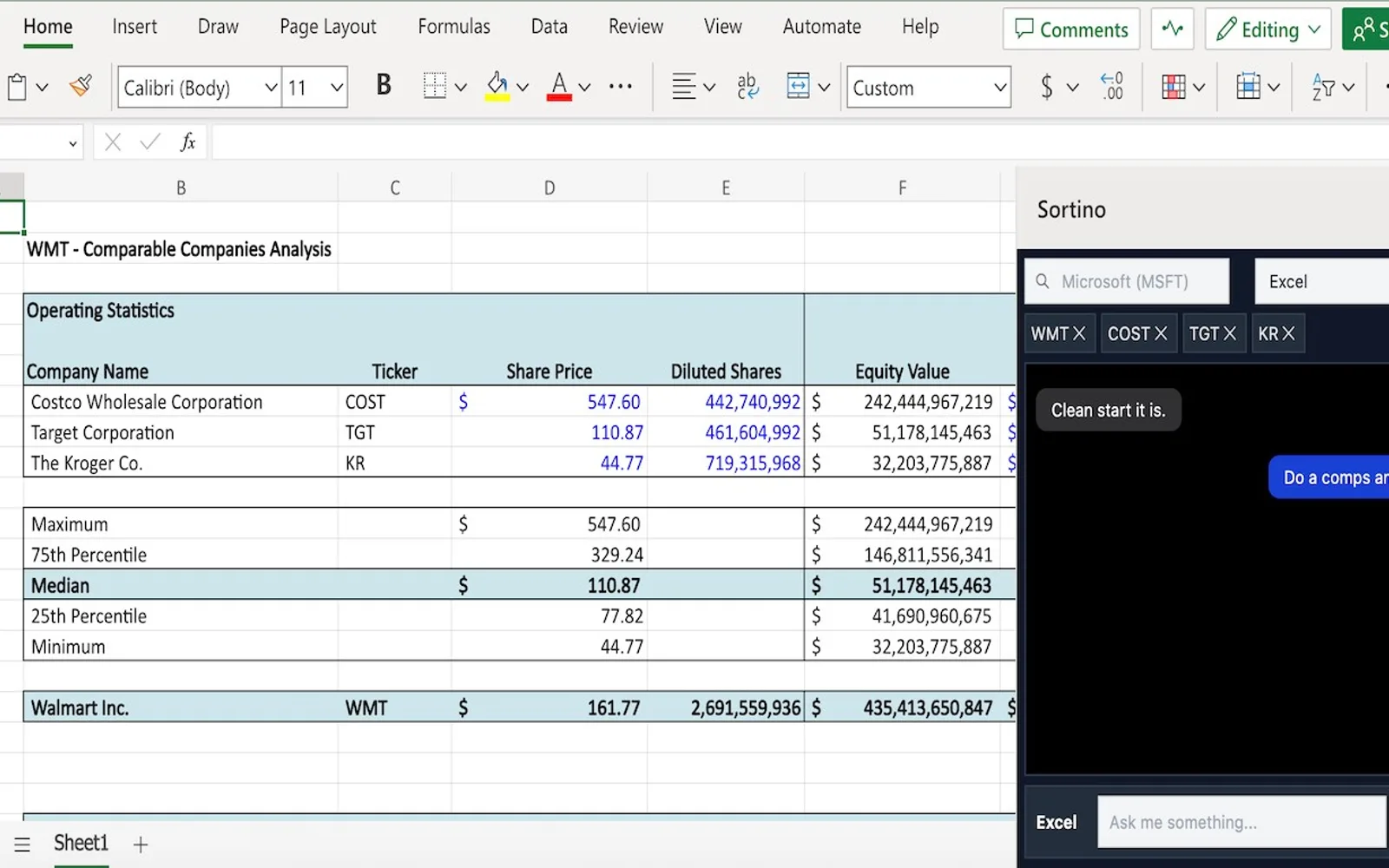 Sortino — screenshot from the Microsoft Marketplace listing