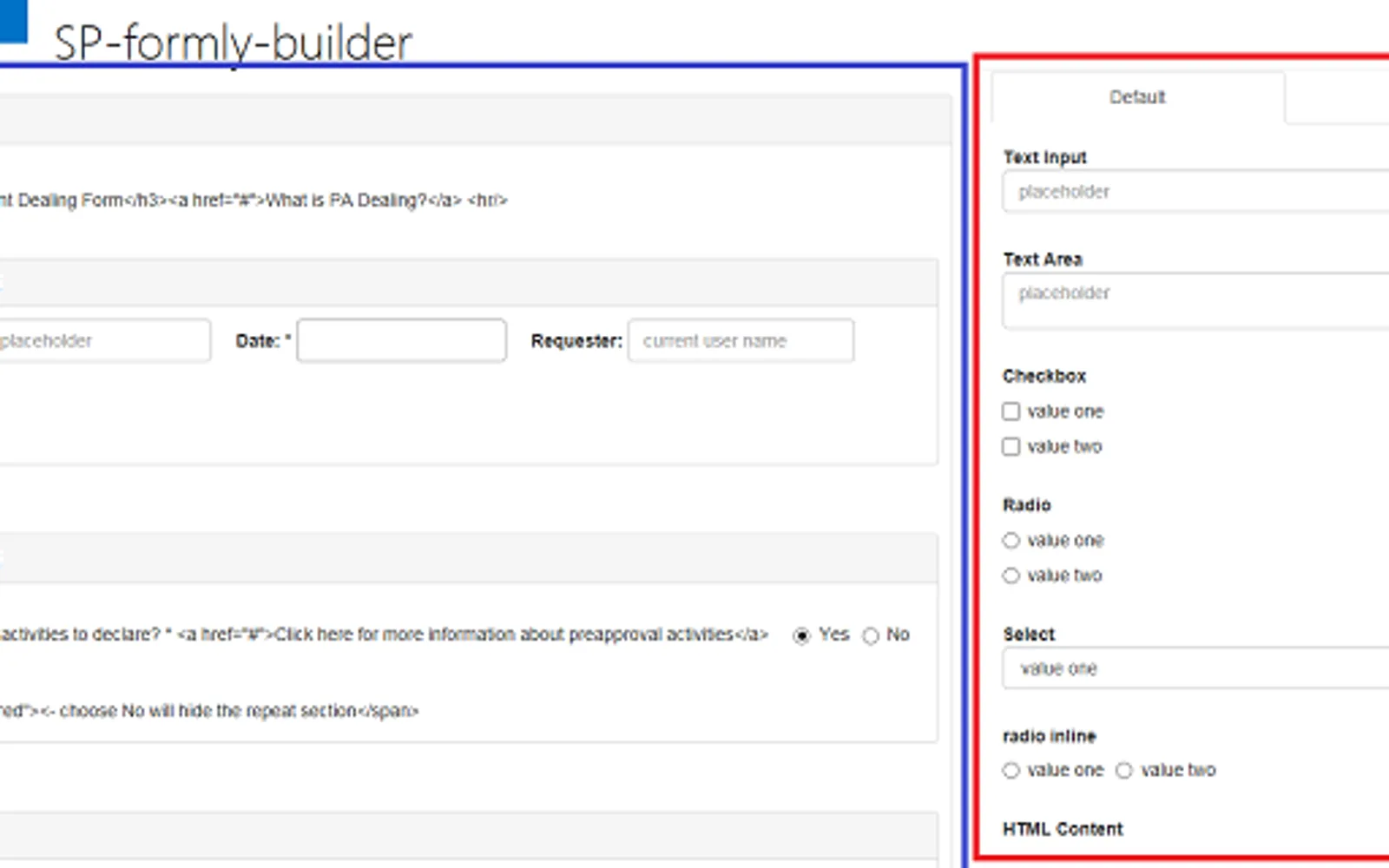 sp-formly Form Builder(Beta) — screenshot from the Microsoft Marketplace listing