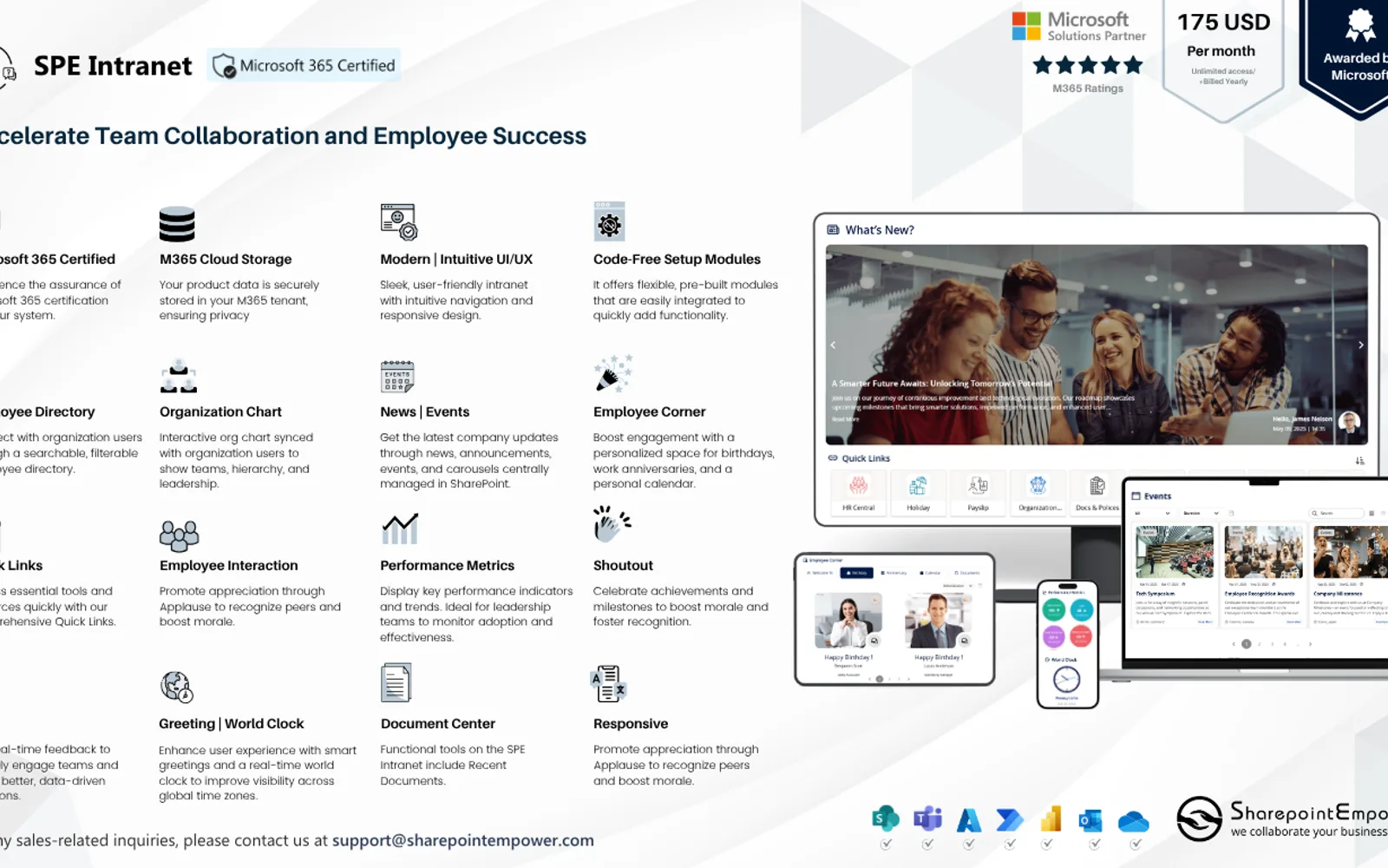 SPE Intranet — screenshot from the Microsoft Marketplace listing