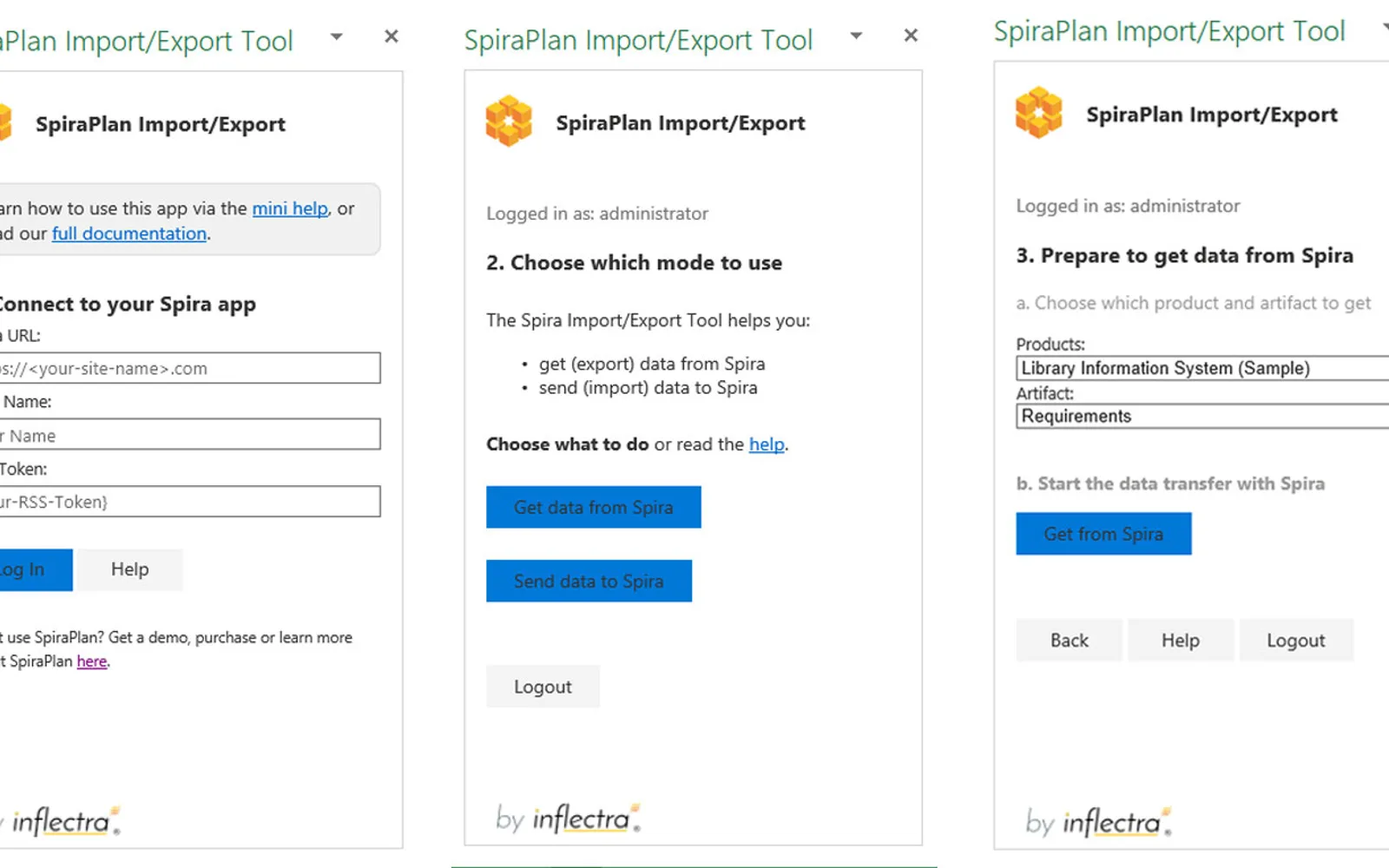 SpiraPlan Import/Export Tool — screenshot from the Microsoft Marketplace listing