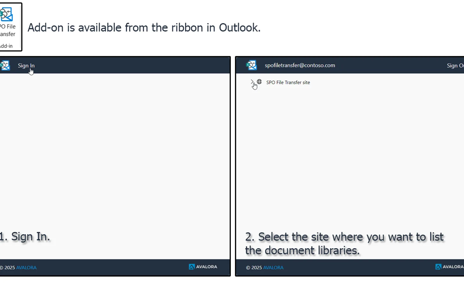SPO File Transfer — screenshot from the Microsoft Marketplace listing