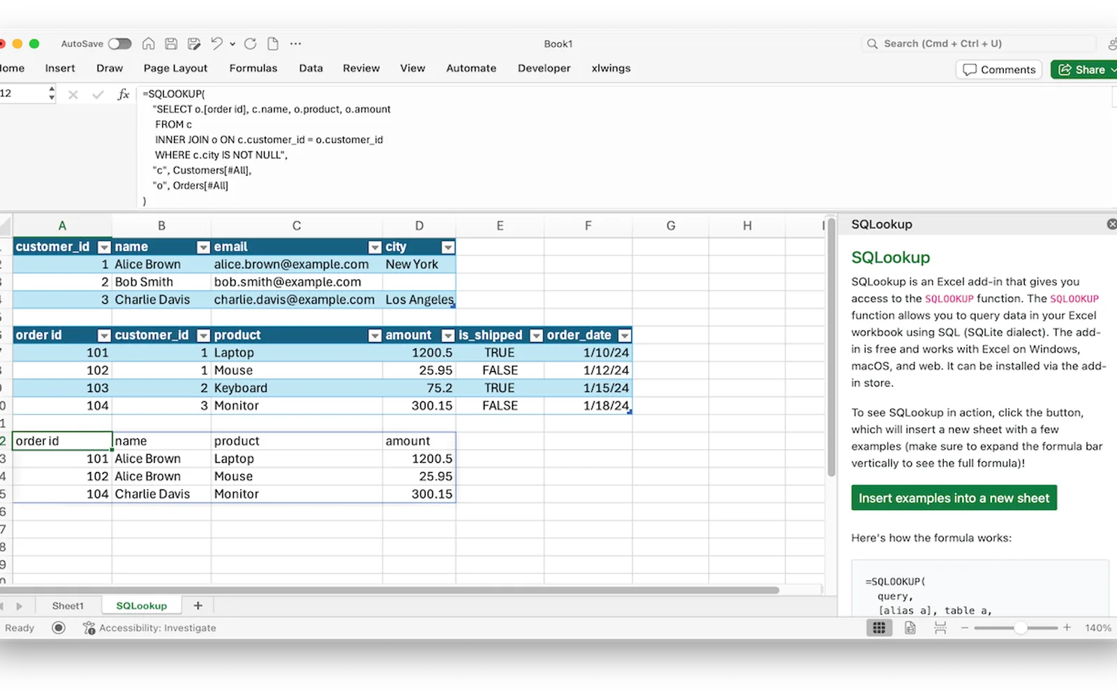 SQLookup — screenshot from the Microsoft Marketplace listing