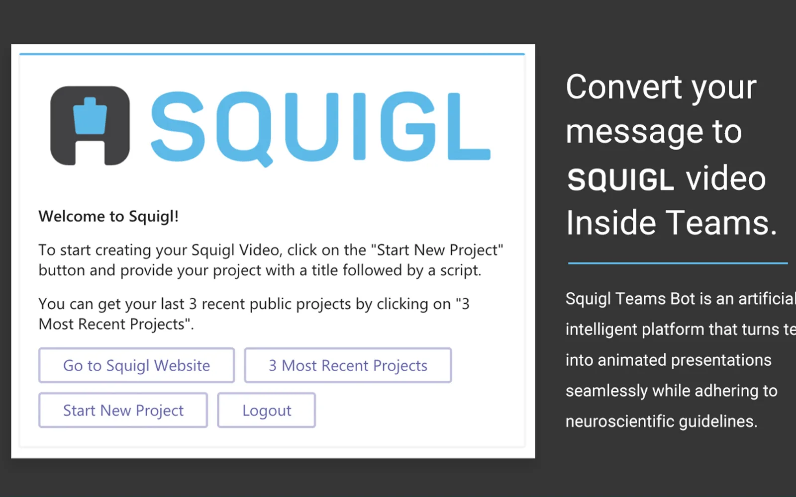 Squigl for Teams — screenshot from the Microsoft Marketplace listing