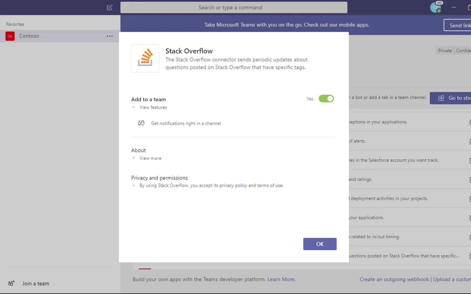 Stack Overflow (Unofficial) — screenshot from the Microsoft Marketplace listing