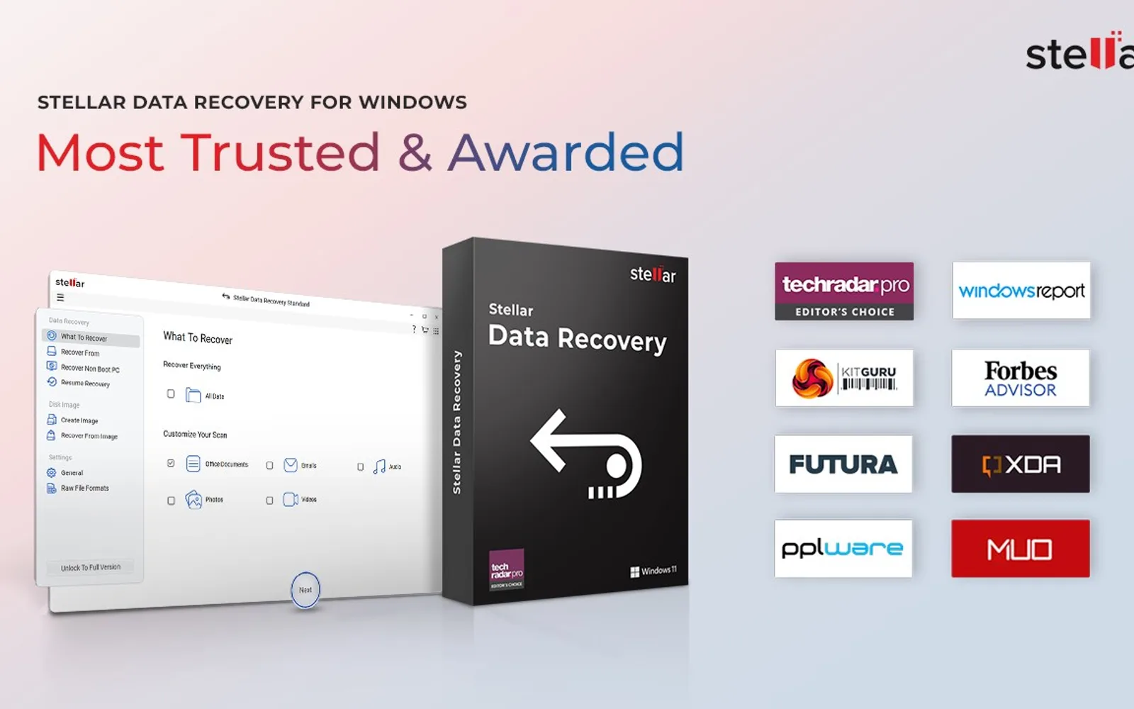 Stellar Data Recovery — screenshot from the Microsoft Marketplace listing