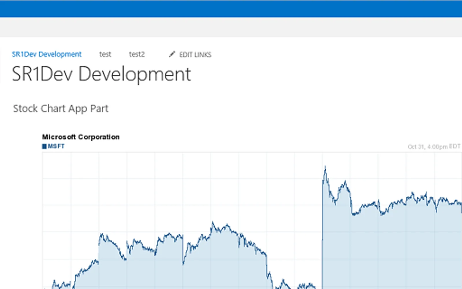 Stock Chart — screenshot from the Microsoft Marketplace listing