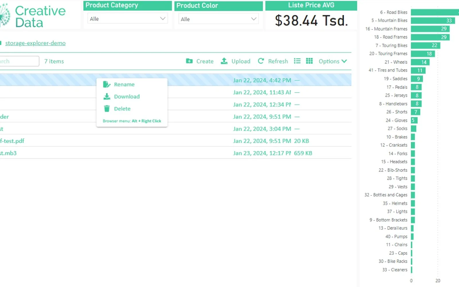 Storage Explorer — screenshot from the Microsoft Marketplace listing