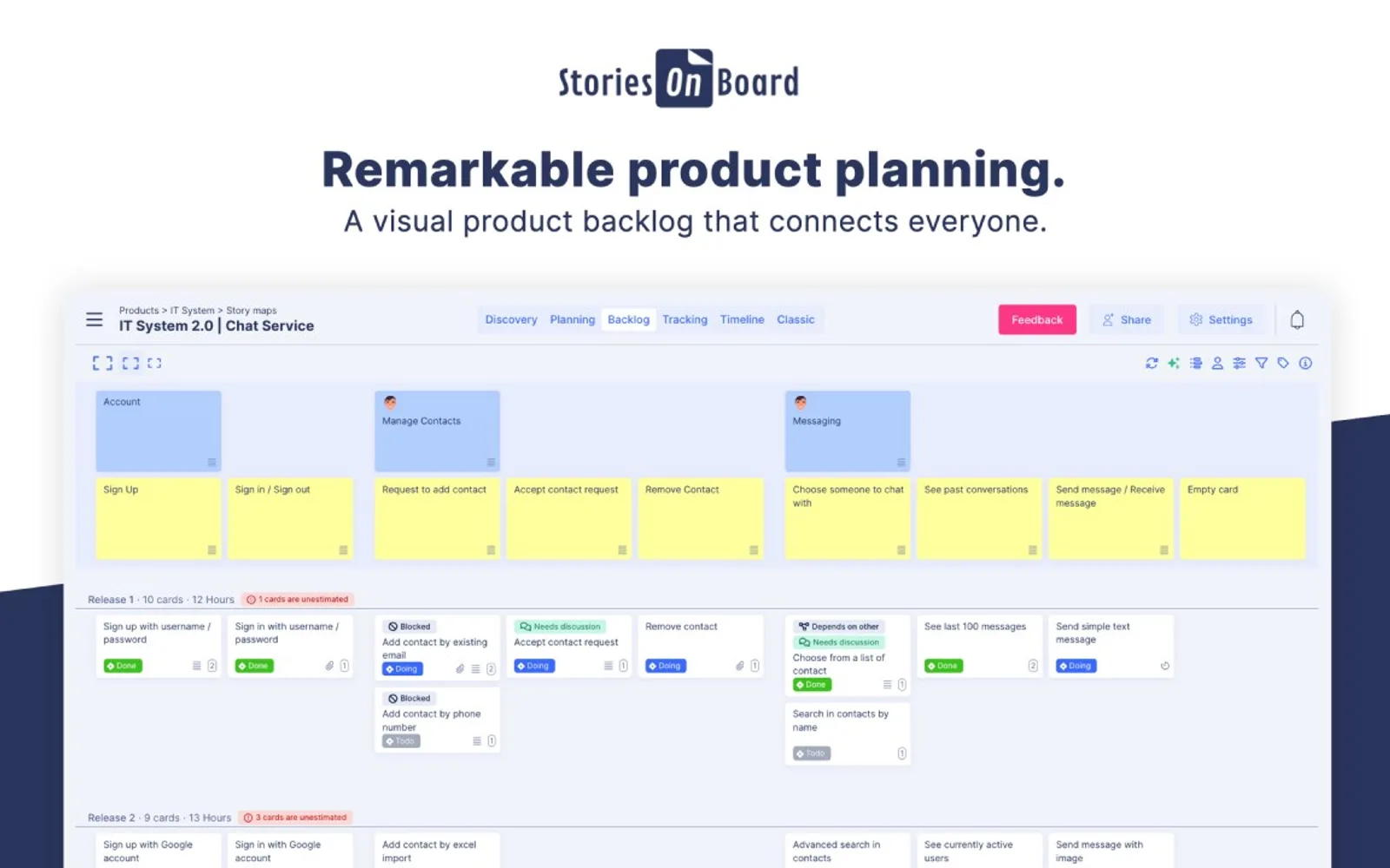 StoriesOnBoard — screenshot from the Microsoft Marketplace listing