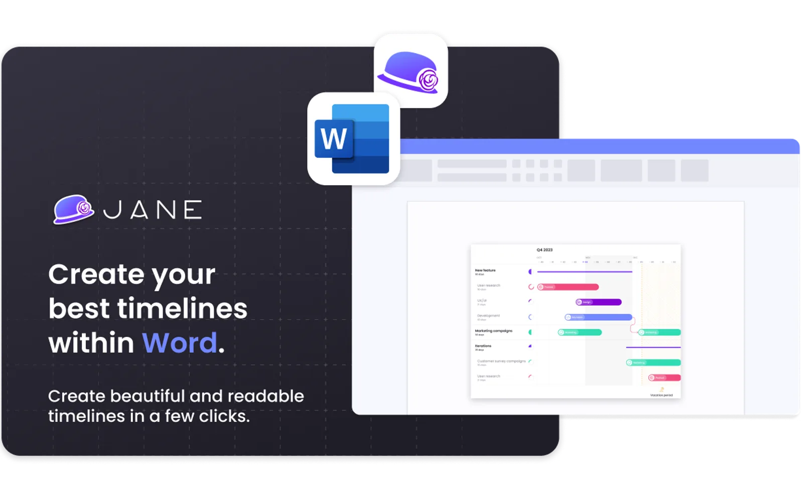 SuperJane for Word — screenshot from the Microsoft Marketplace listing
