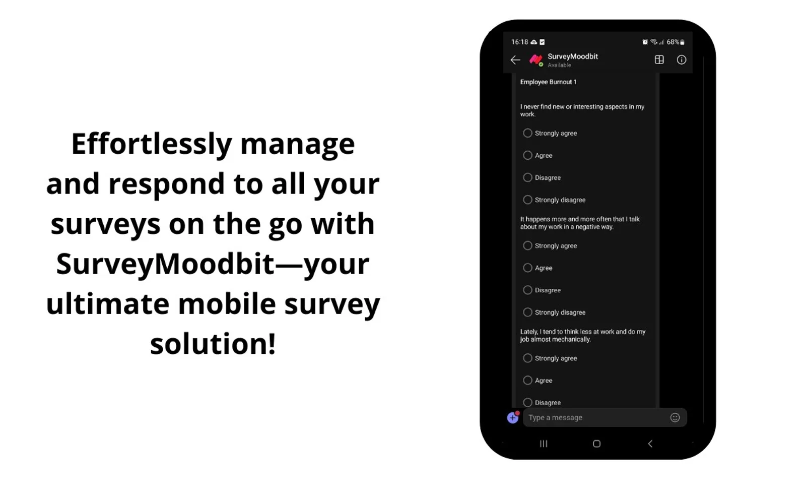 SurveyMoodbit — screenshot from the Microsoft Marketplace listing