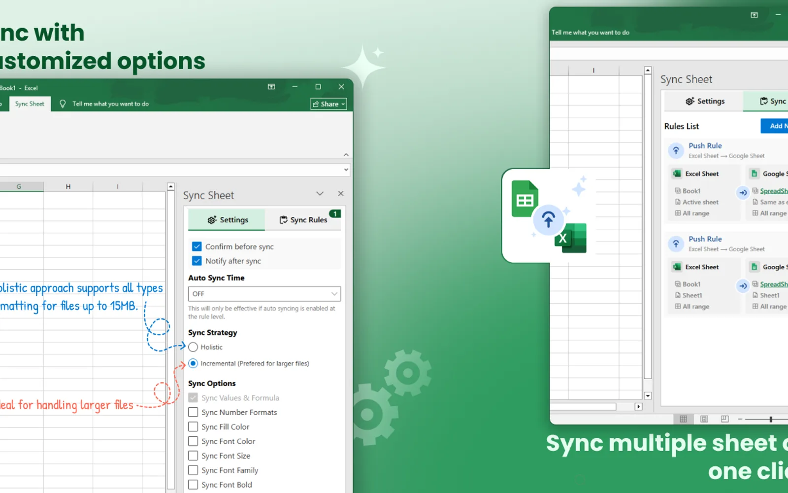 Sync Sheet — screenshot from the Microsoft Marketplace listing