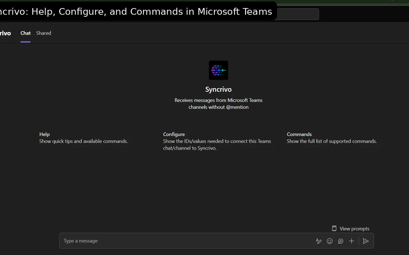 Syncrivo — screenshot from the Microsoft Marketplace listing