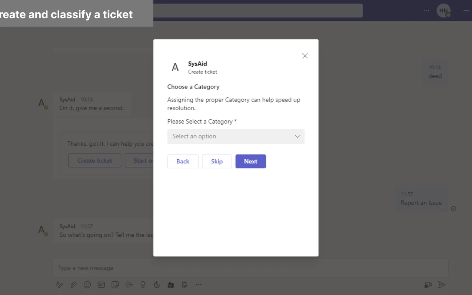 SysAid — screenshot from the Microsoft Marketplace listing