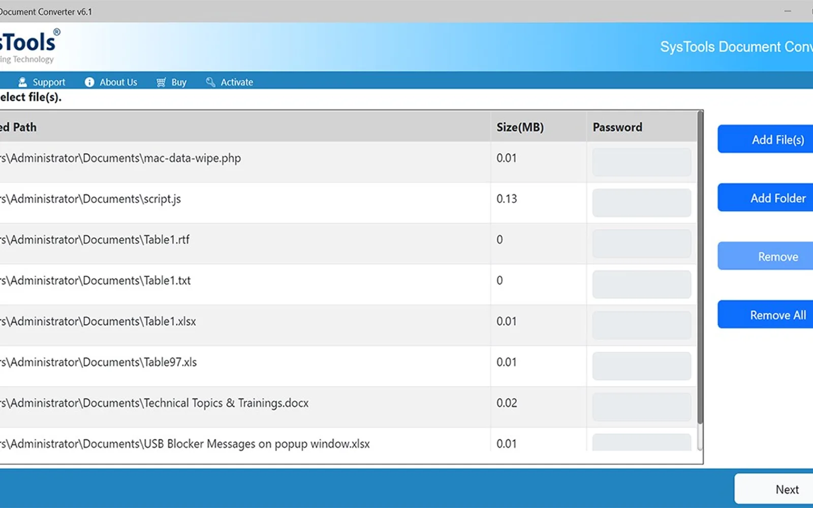 SysTools Document Converter — screenshot from the Microsoft Marketplace listing