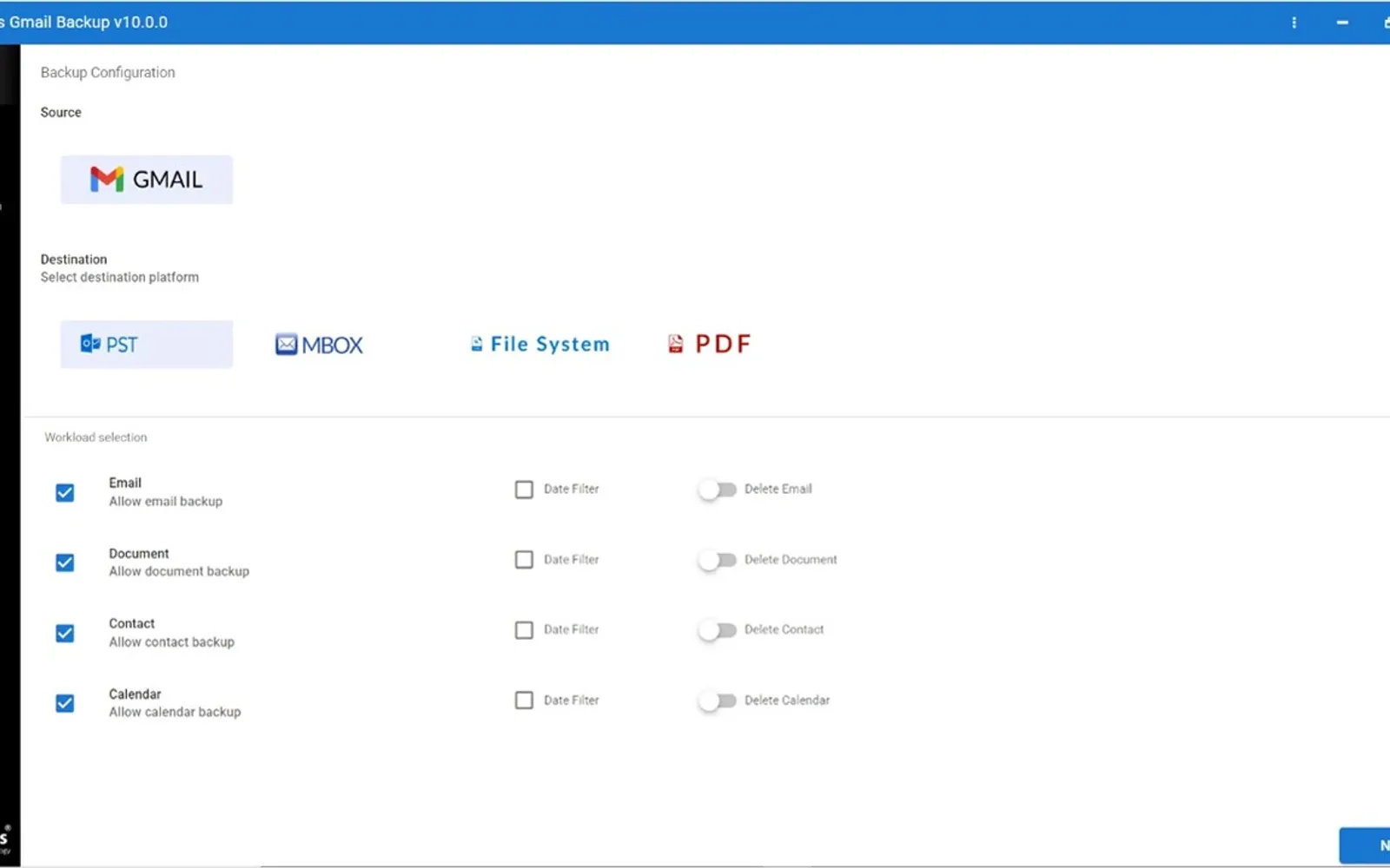 SysTools Gmail Backup Tool — screenshot from the Microsoft Marketplace listing