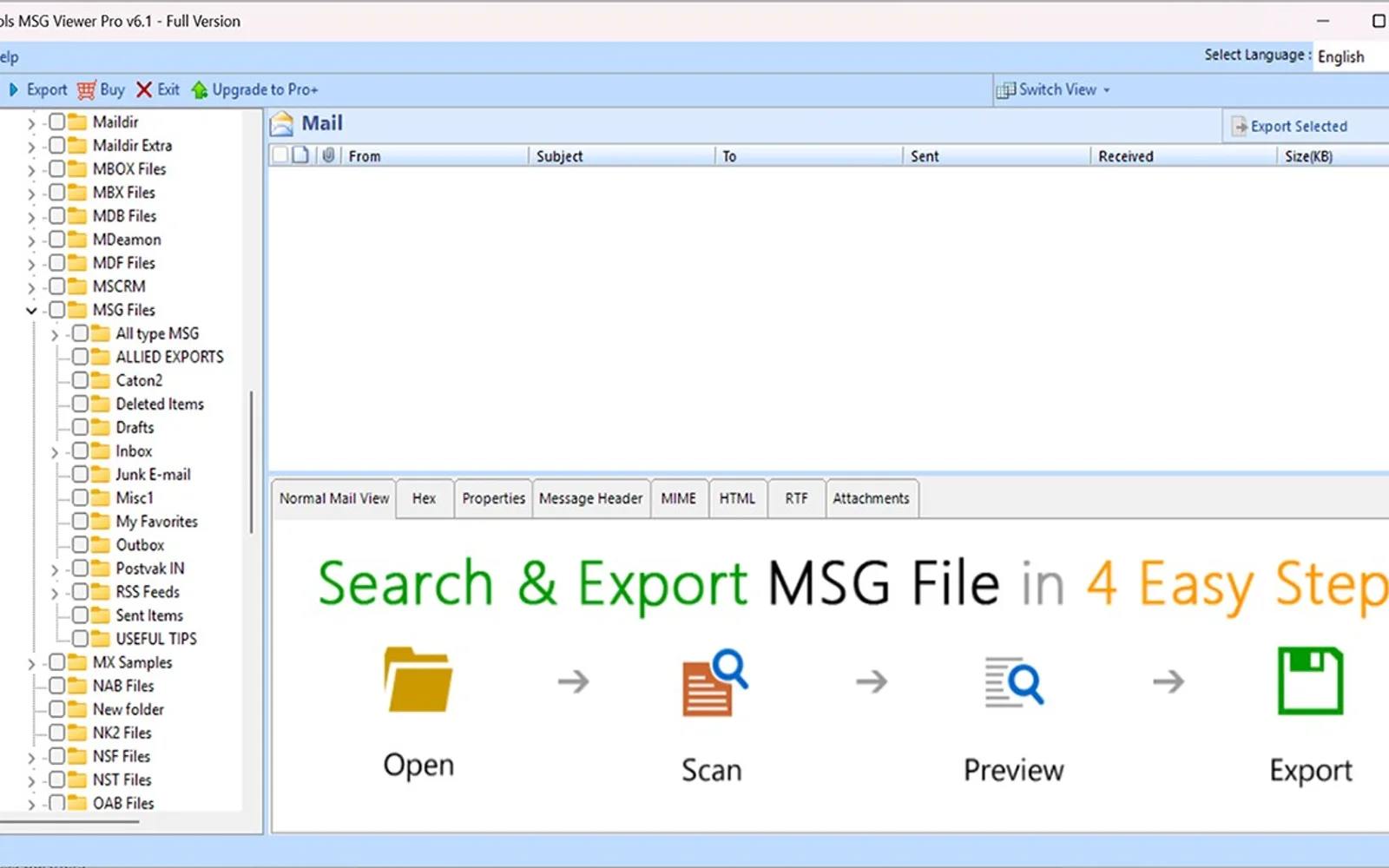 SysTools MSG Viewer Pro — screenshot from the Microsoft Marketplace listing