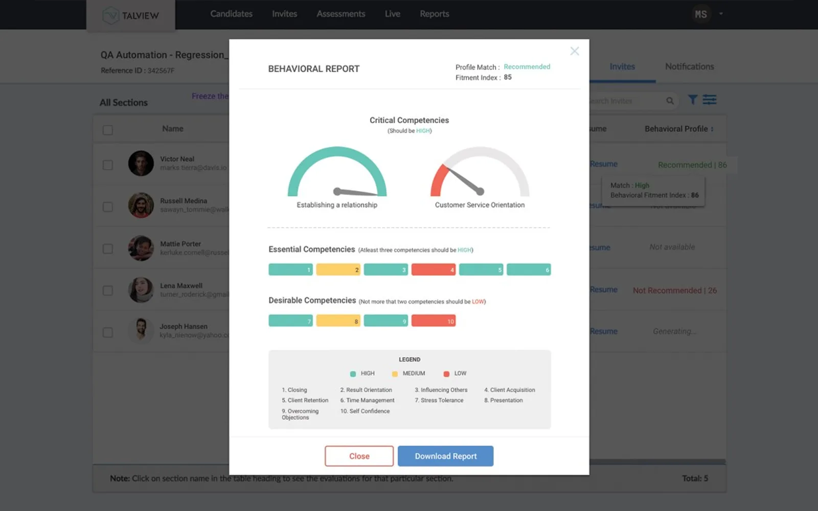 Talview Behavioral Insights — screenshot from the Microsoft Marketplace listing