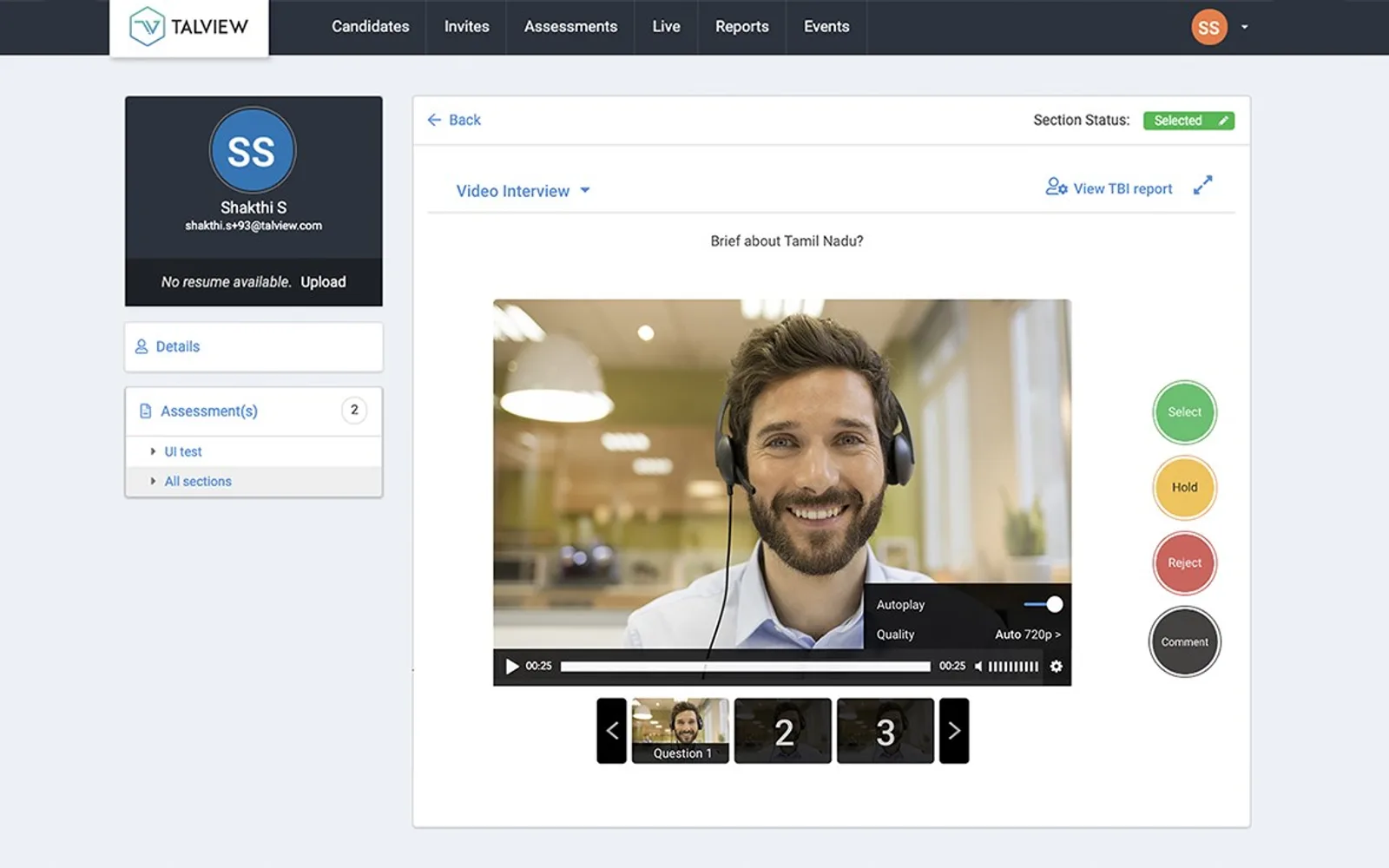 Talview Video Interviewing — screenshot from the Microsoft Marketplace listing