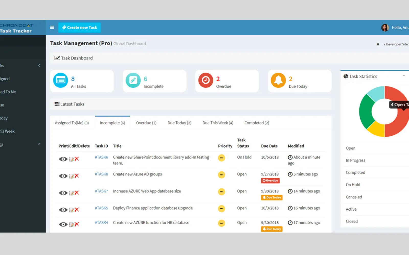 Task Management (Pro) — screenshot from the Microsoft Marketplace listing
