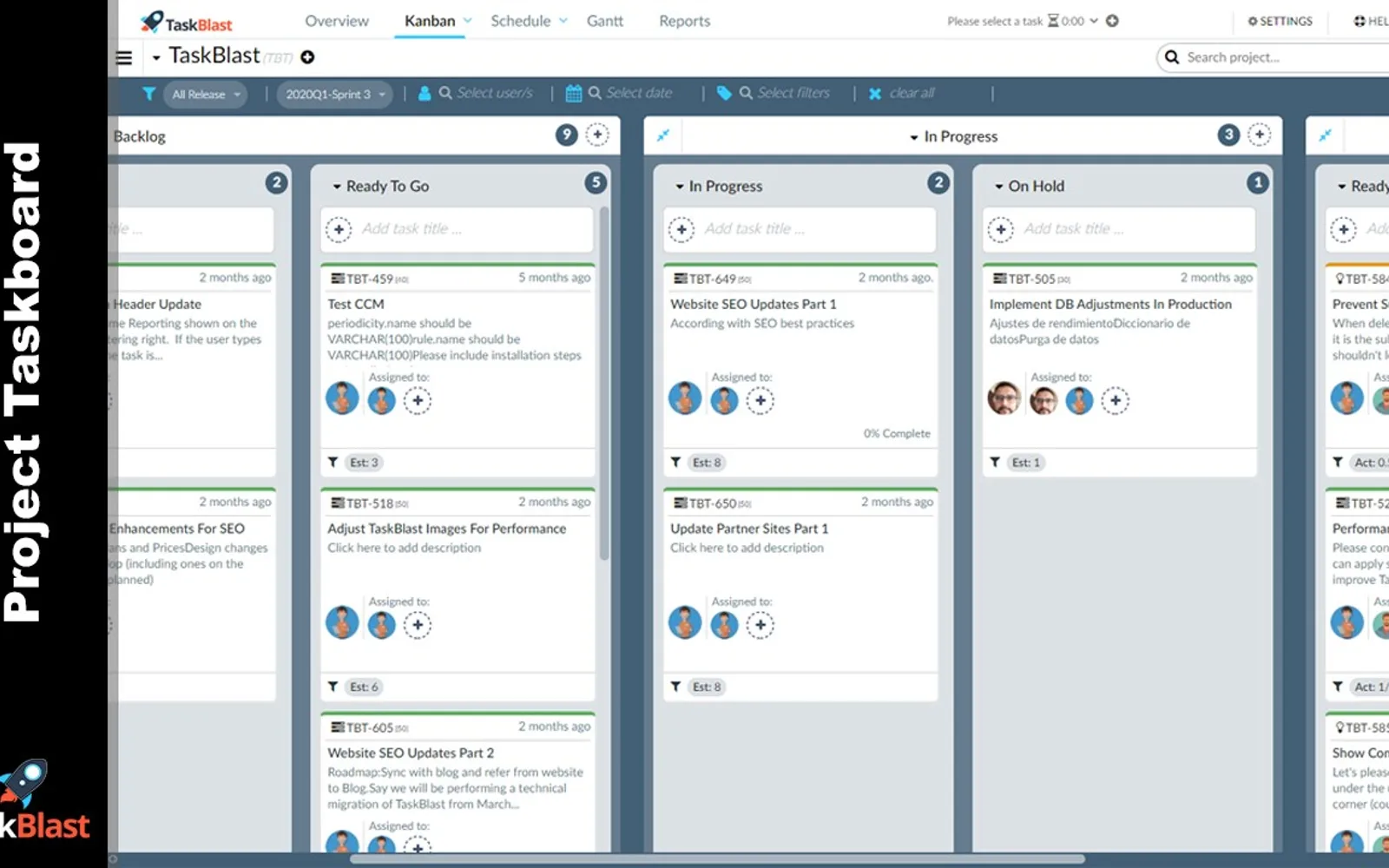TaskBlast - Project Management made simple — screenshot from the Microsoft Marketplace listing