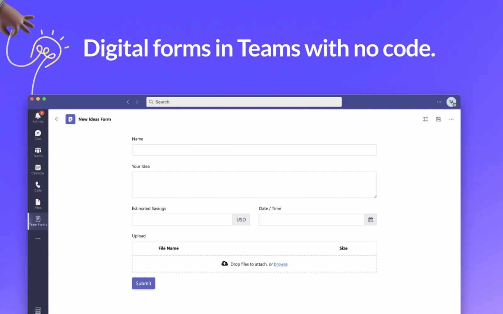 Team Forms — screenshot from the Microsoft Marketplace listing