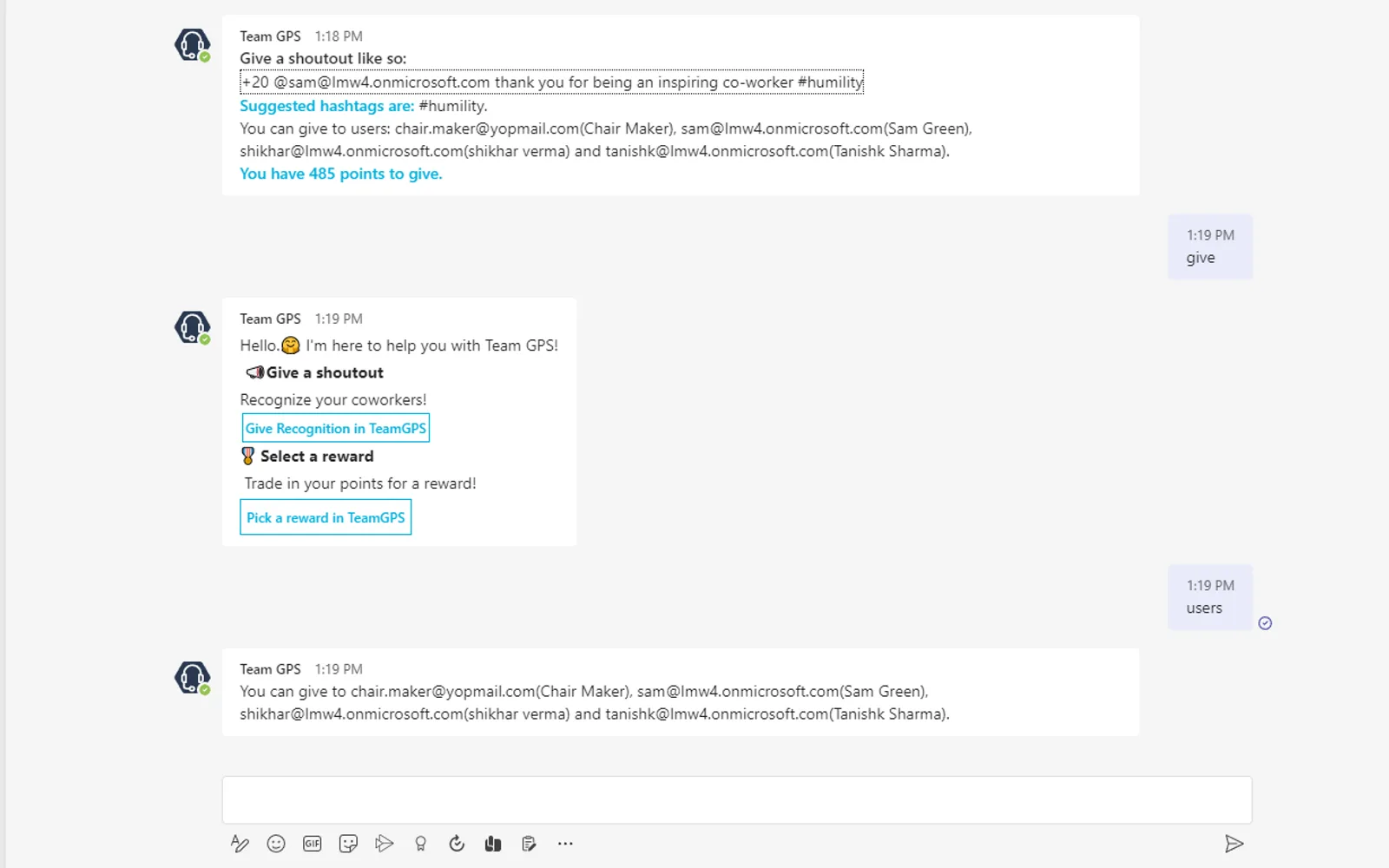 Team GPS — screenshot from the Microsoft Marketplace listing
