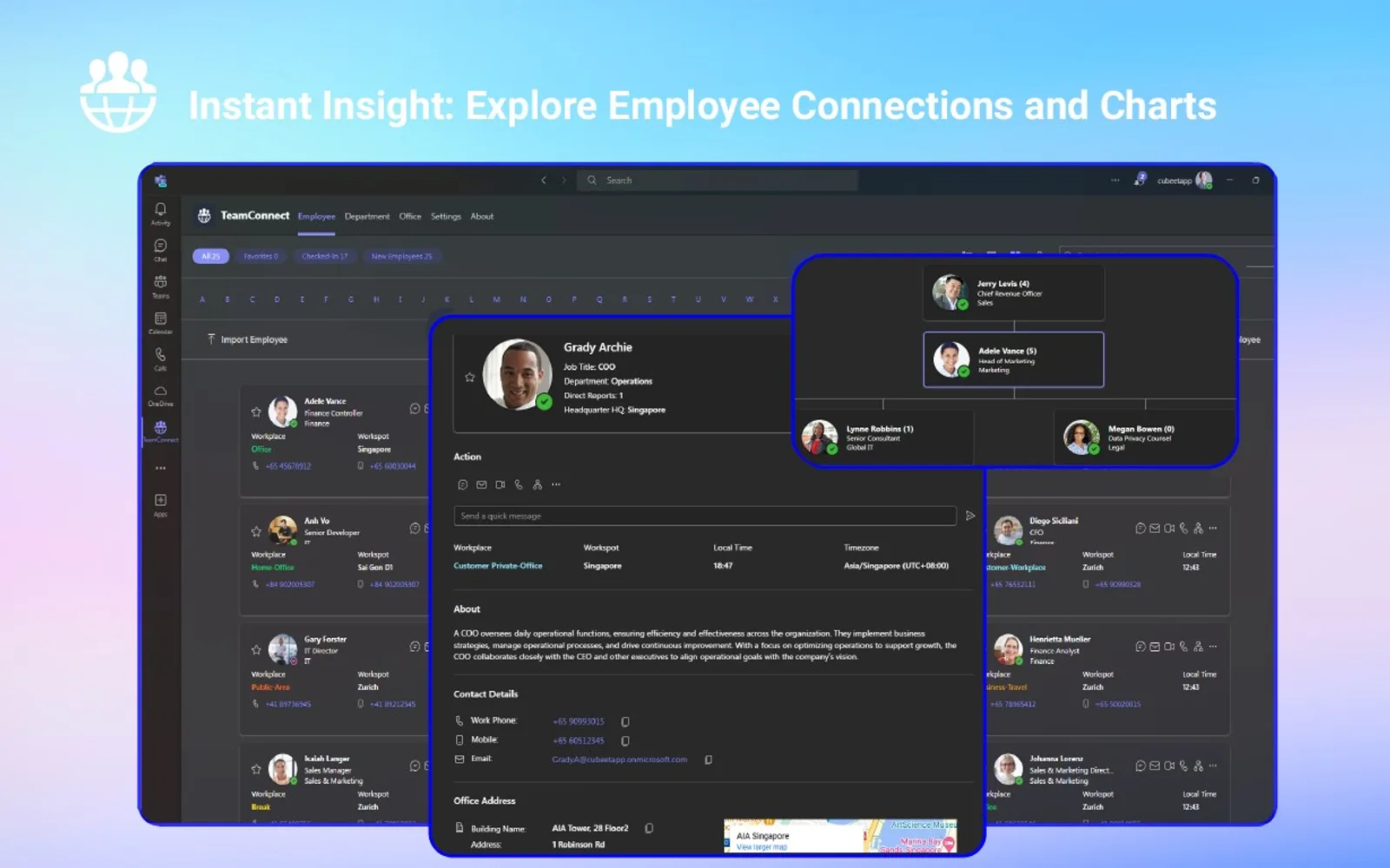 TeamConnect — screenshot from the Microsoft Marketplace listing