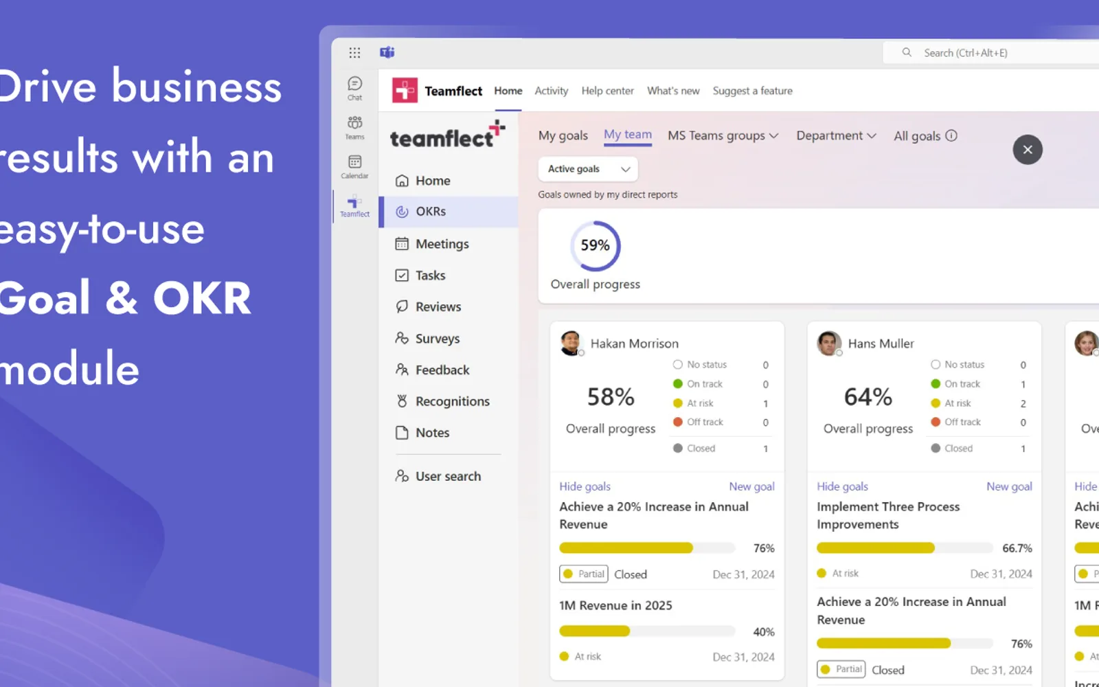 Teamflect — screenshot from the Microsoft Marketplace listing
