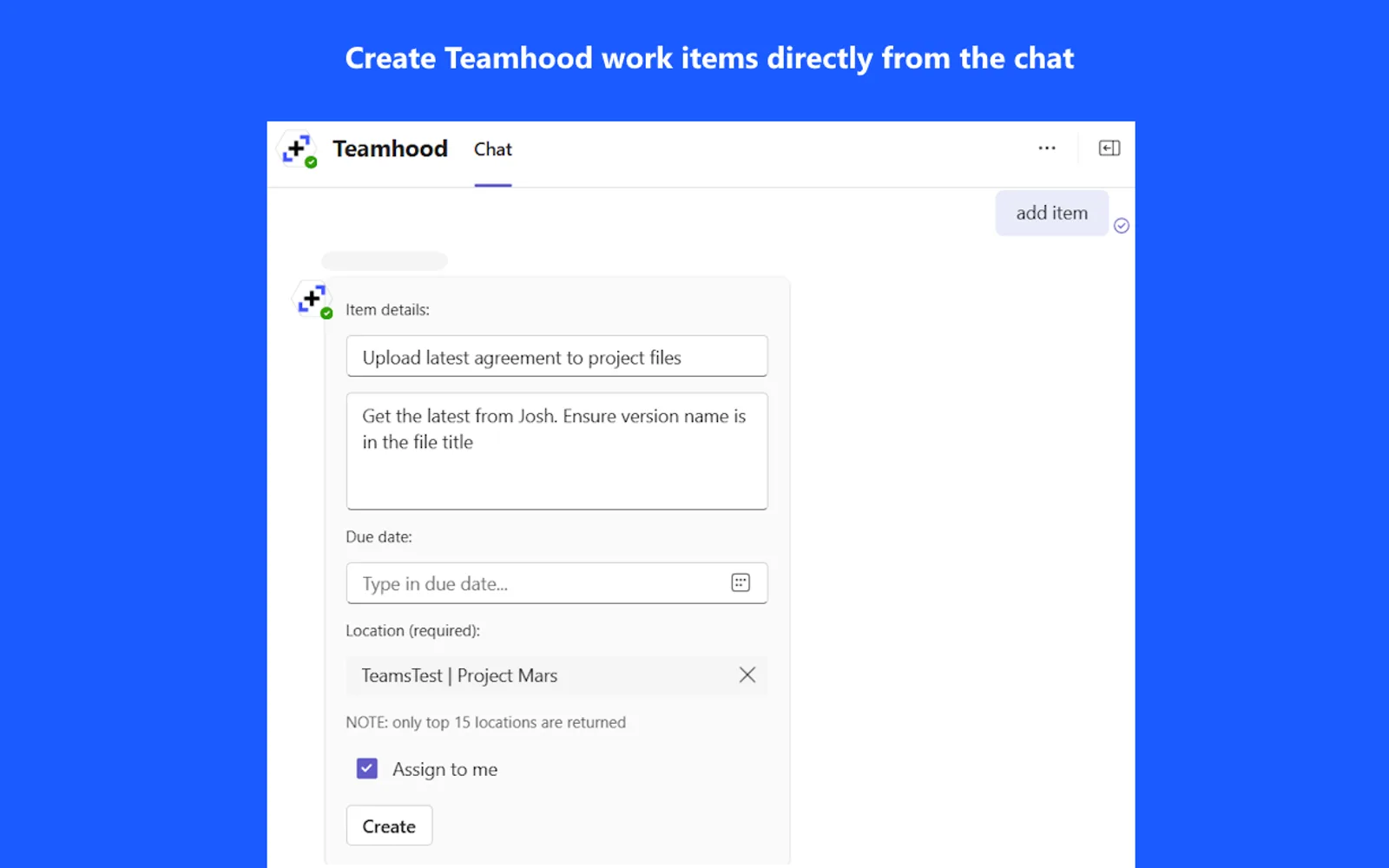 Teamhood — screenshot from the Microsoft Marketplace listing