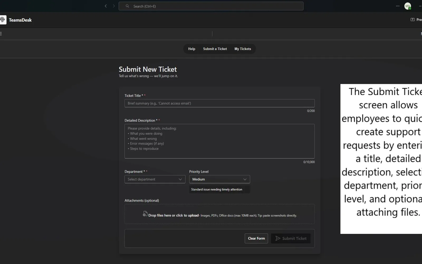 TeamsDesk — screenshot from the Microsoft Marketplace listing