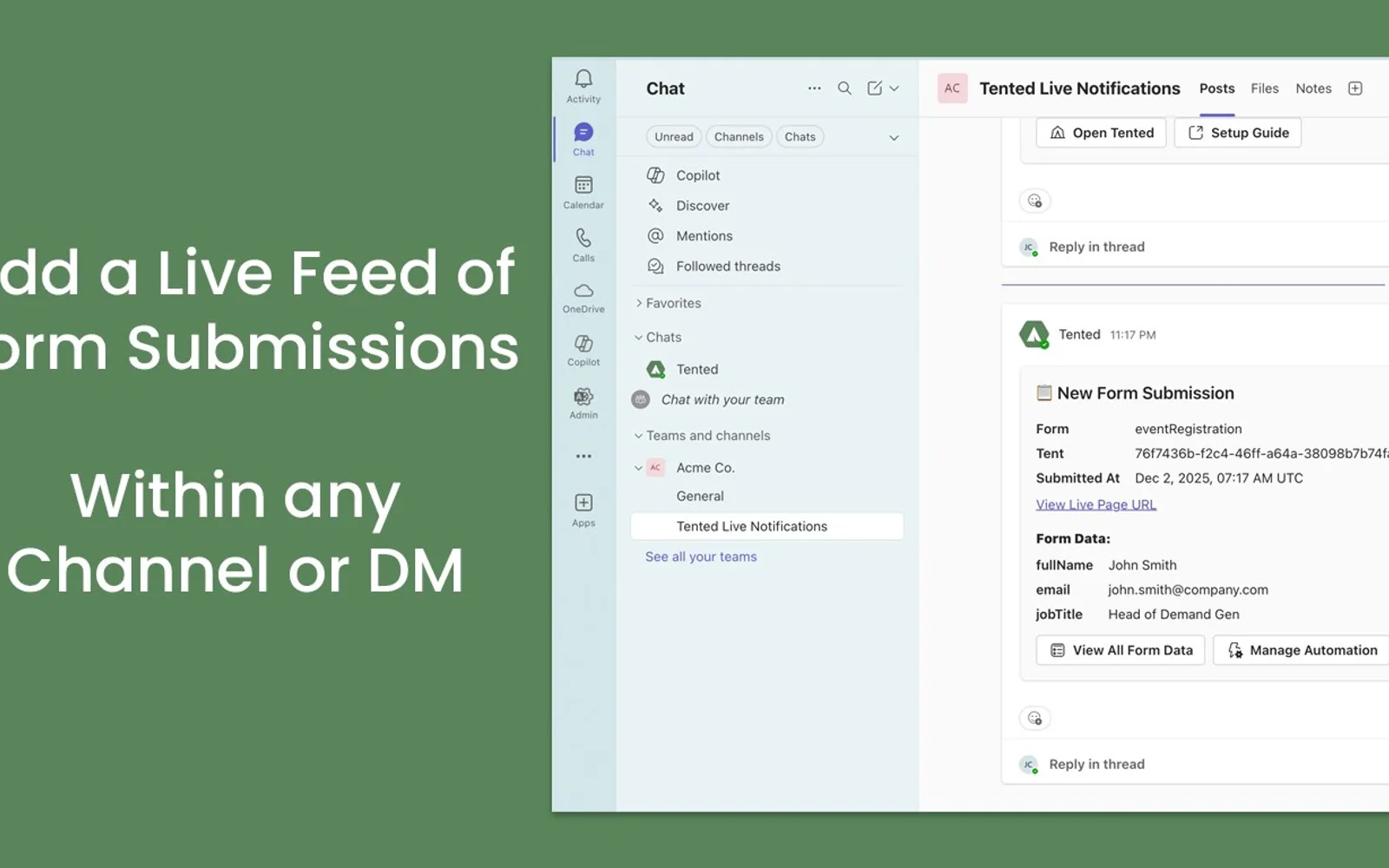 Tented — screenshot from the Microsoft Marketplace listing