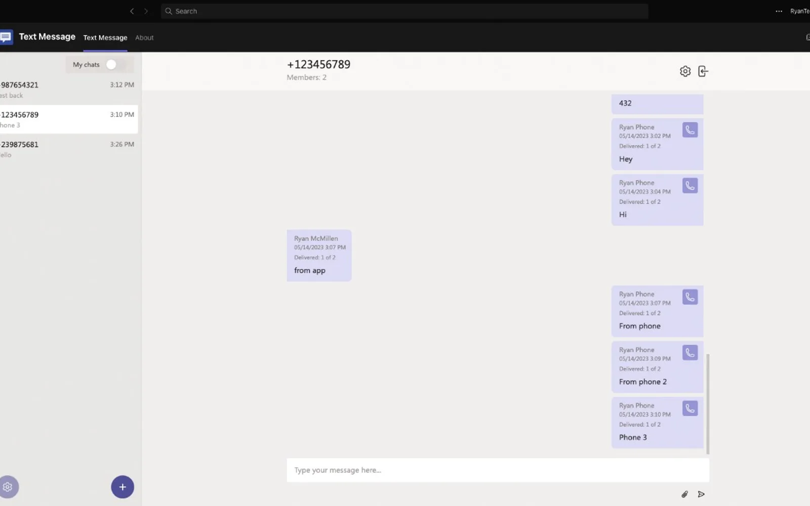 Text Message — screenshot from the Microsoft Marketplace listing