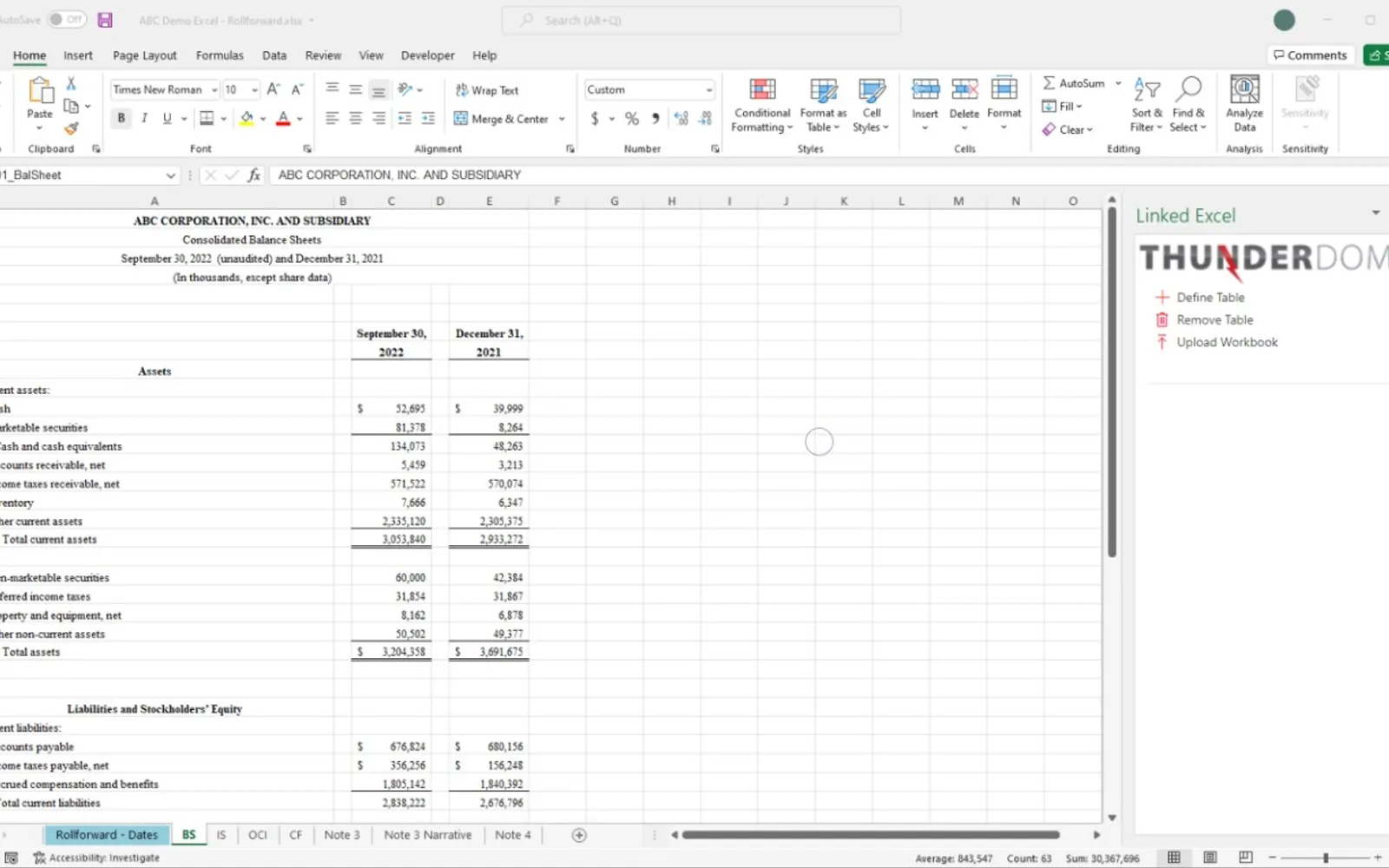 ThunderDome® Linked Data — screenshot from the Microsoft Marketplace listing