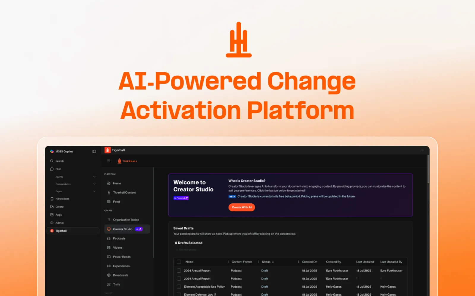 Tigerhall — screenshot from the Microsoft Marketplace listing