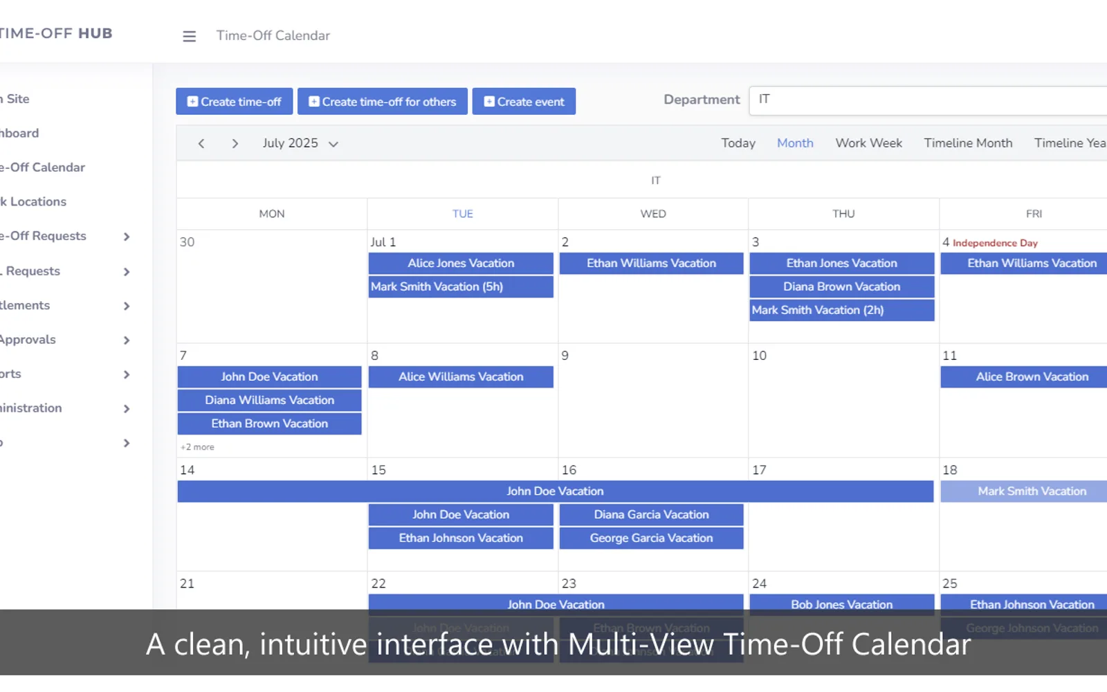 Time-Off Hub — screenshot from the Microsoft Marketplace listing