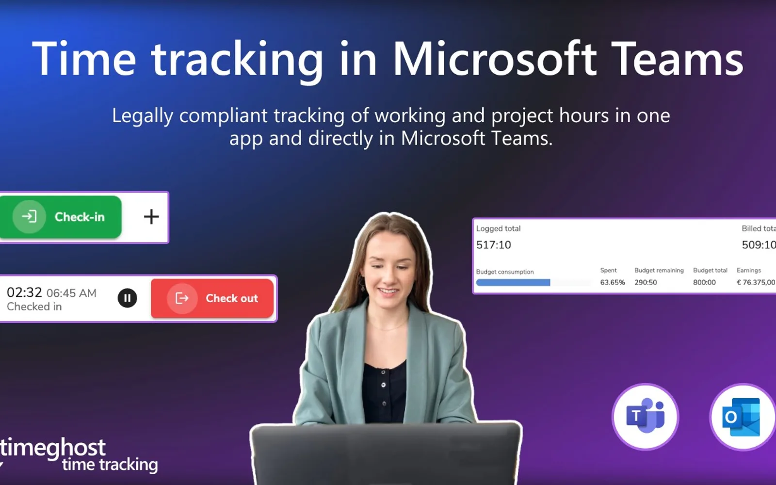 timeghost Time Tracking — screenshot from the Microsoft Marketplace listing