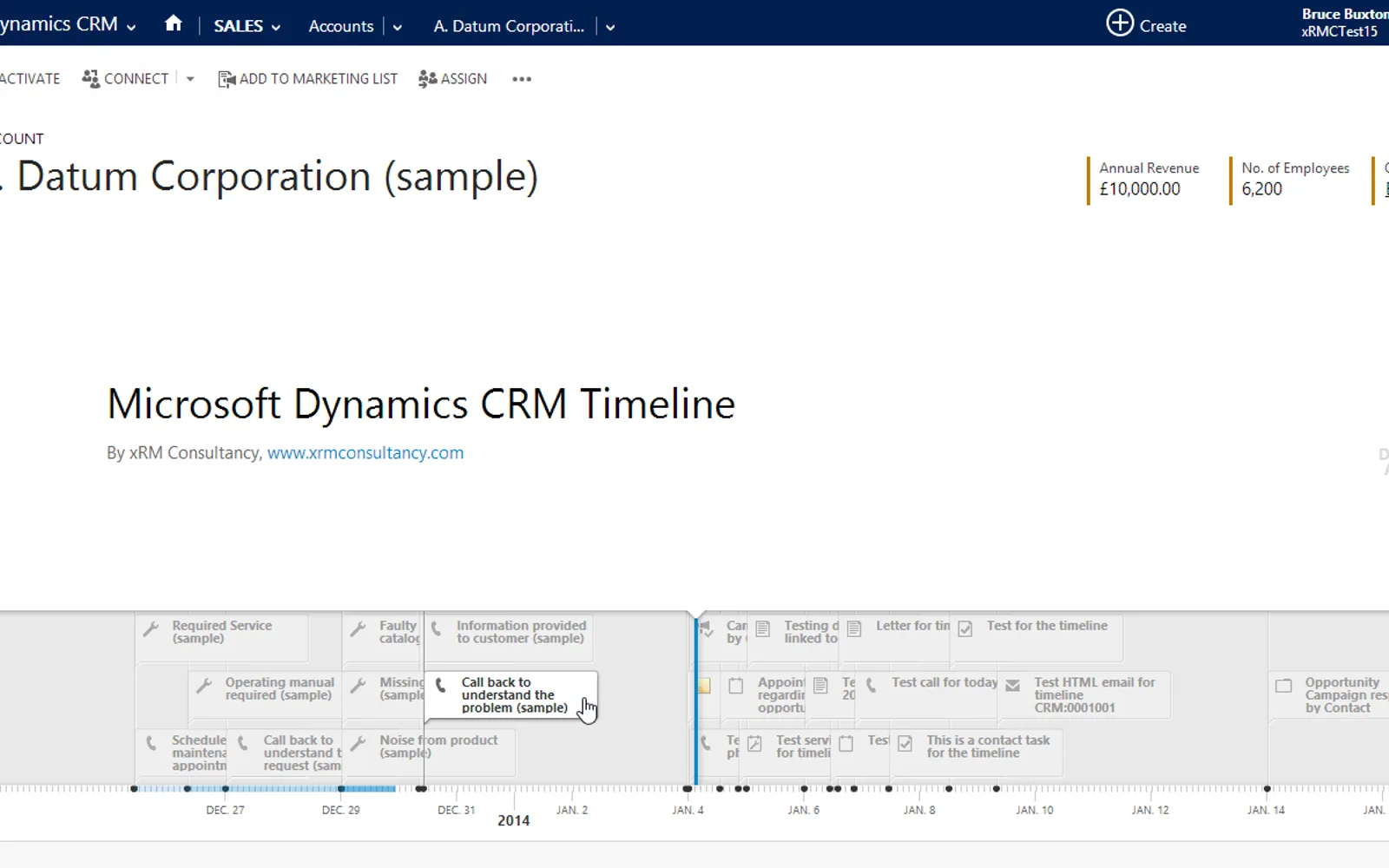 Timeline — screenshot from the Microsoft Marketplace listing