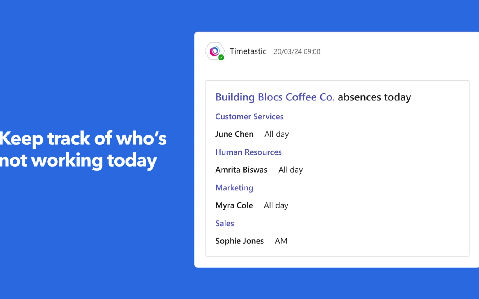 Timetastic — screenshot from the Microsoft Marketplace listing