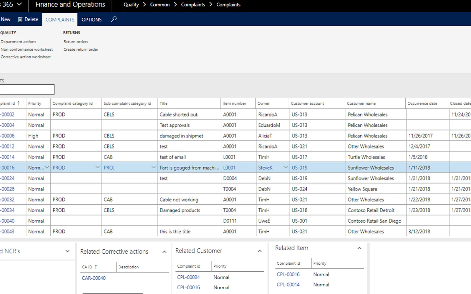 Total Quality Control Management — screenshot from the Microsoft Marketplace listing